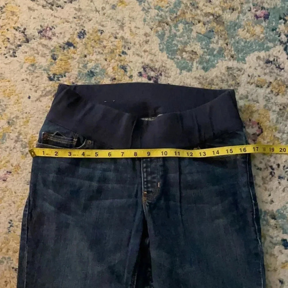 Gap Maternity Stretch Flare Jeans Dark Wash Demi Panel Women’s size 6 maternity - Picture 6 of 10
